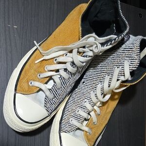Converse Black and White Striped High-Tops